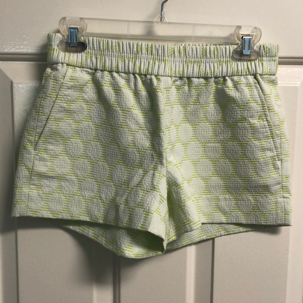 J Crew 00 shorts lime and white